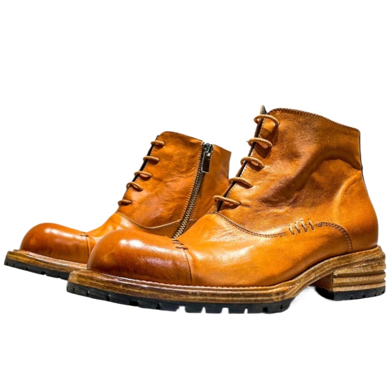 Sewing Zipper - Botas altas de piel de caballo