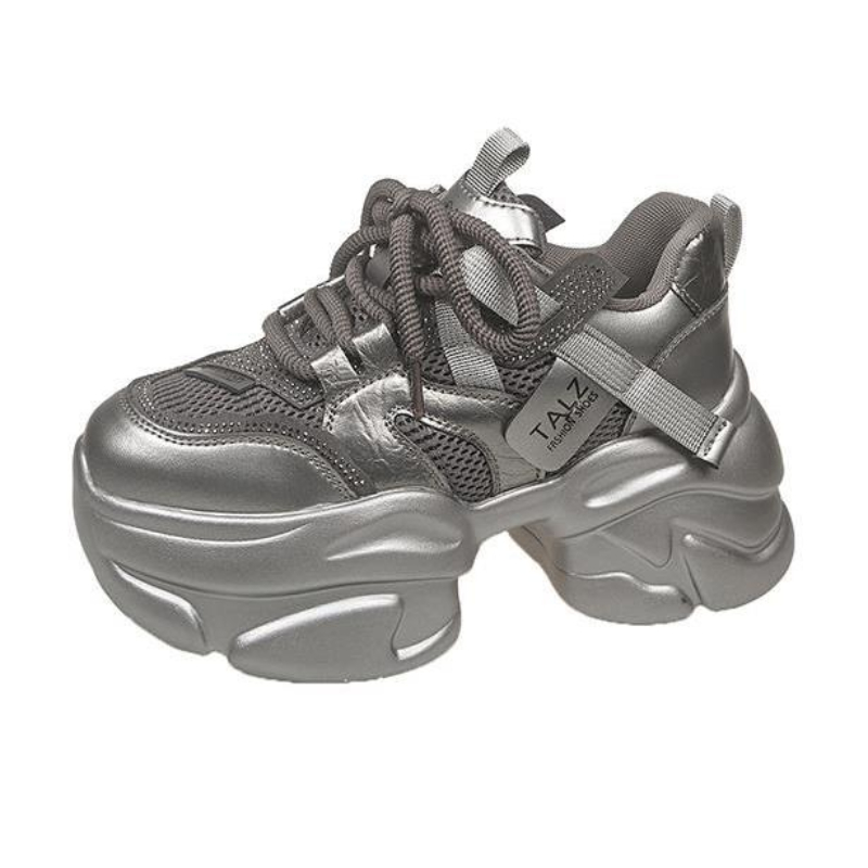 Sewing Latex - Zapatillas gruesas de malla para mujer,