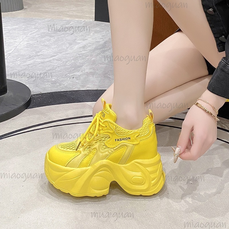Sewing Net - Zapatillas Deportivas de Plataforma con Malla