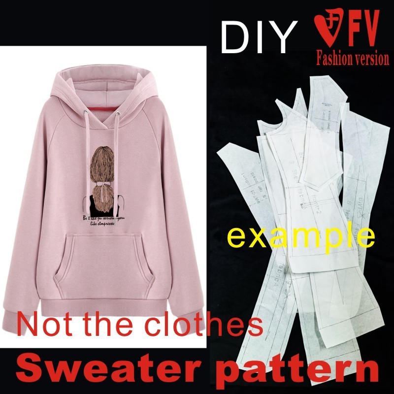 Textile Sewing Patterns - Chaqueta con capucha de manga raglán