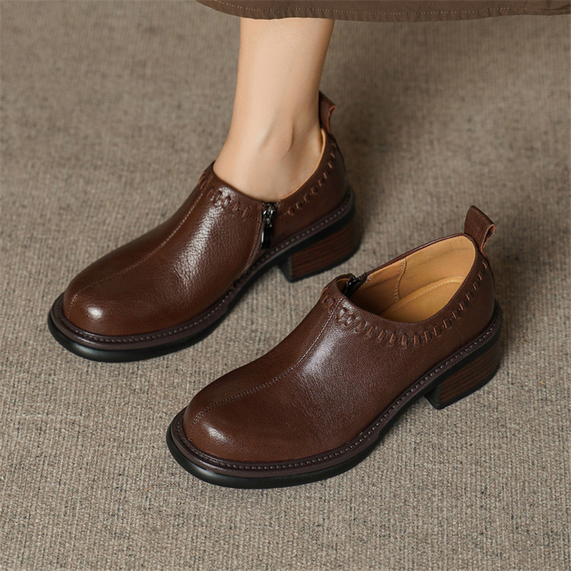 Sewing Zipper - Nuevos zapatos de mujer de cuero