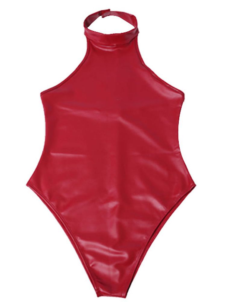 Sewing Latex - Catsuit de cuero sintético de látex,