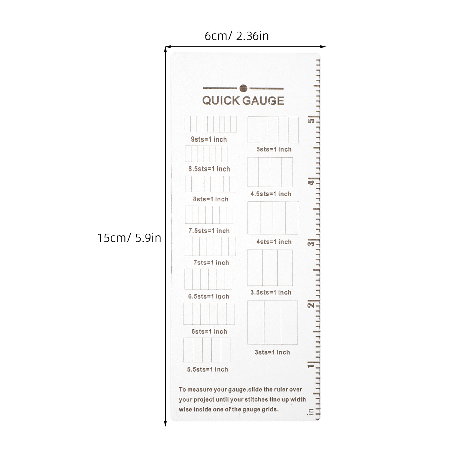 2 piezas Regla medidora de pun - Sewing Gauge Ruler reseña y precio