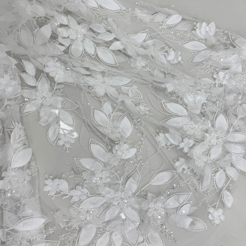 Tela de encaje floral 3D con c - Sewing Net reseña y precio