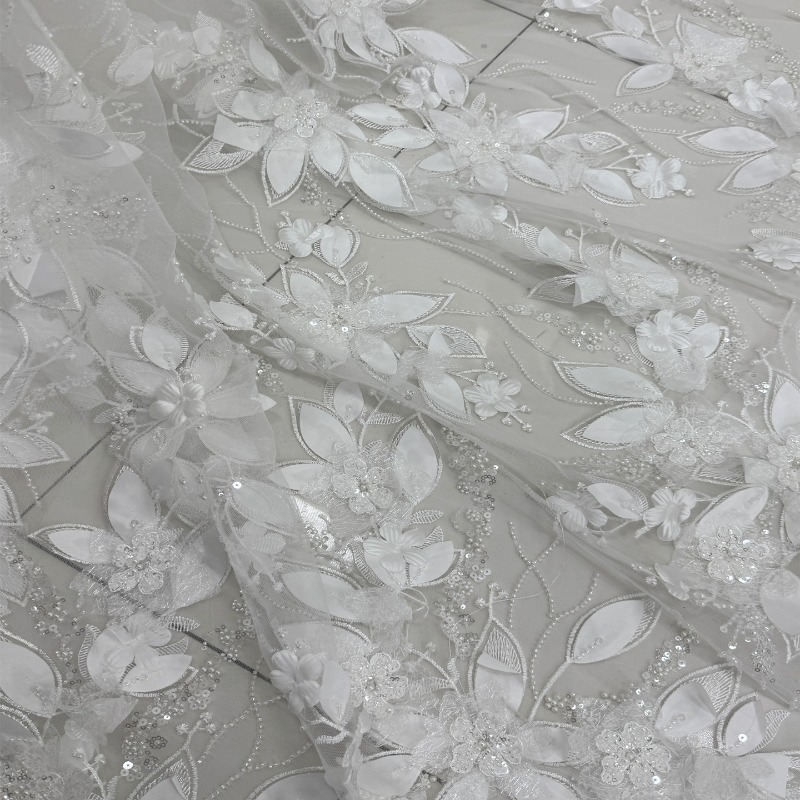 Tela de encaje floral 3D con c - Sewing Net reseña y precio