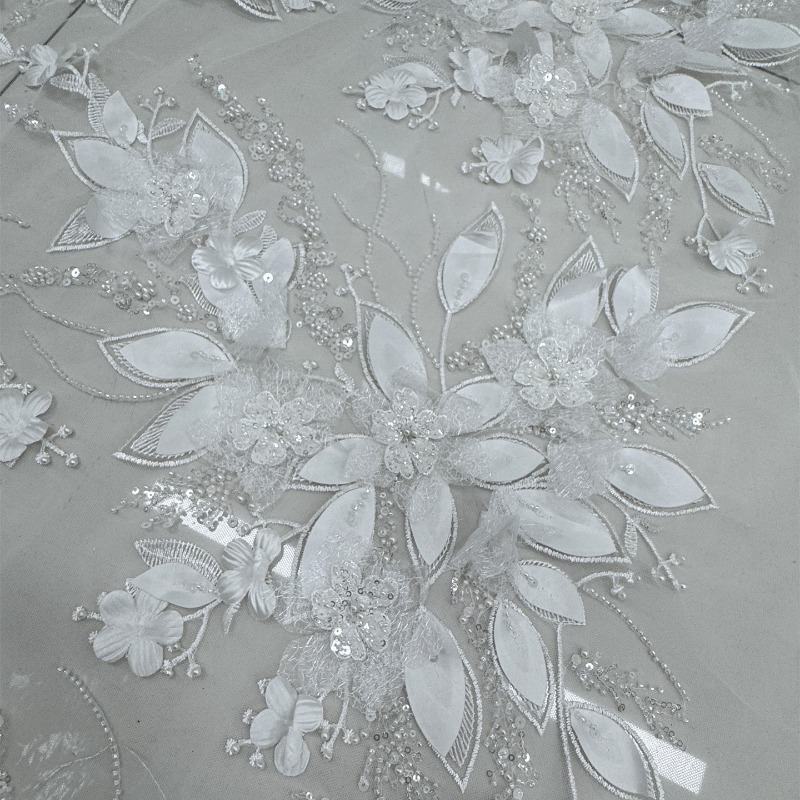 Tela de encaje floral 3D con c - Sewing Net reseña y precio