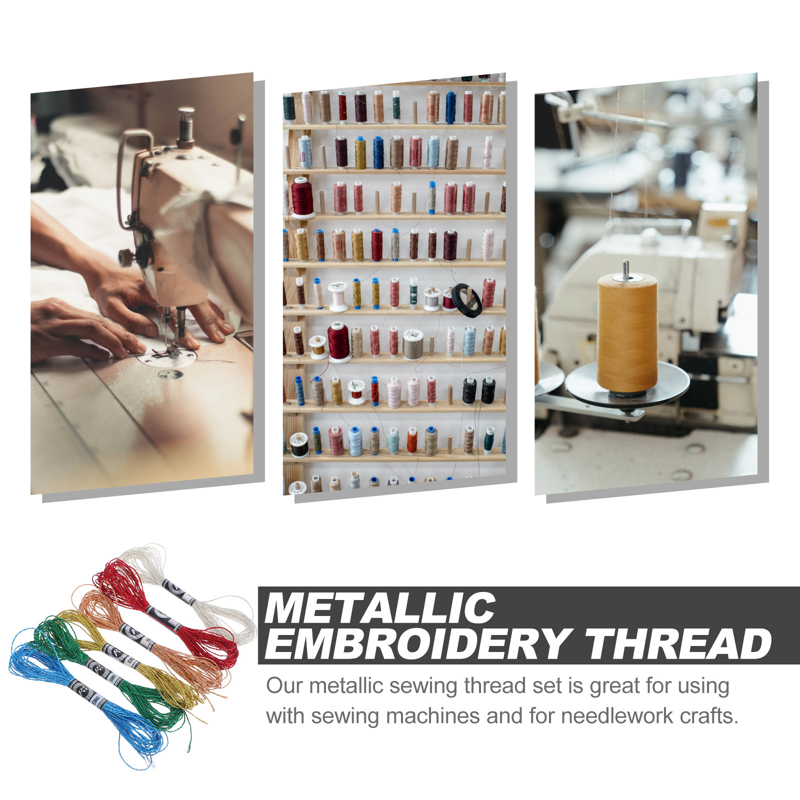 6 Piezas de Hilo Metálico de L - Embroidery Floss Thread reseña y precio