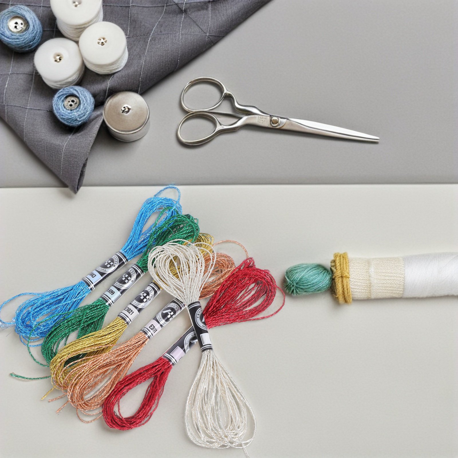 6 Piezas de Hilo Metálico de L - Embroidery Floss Thread reseña y precio