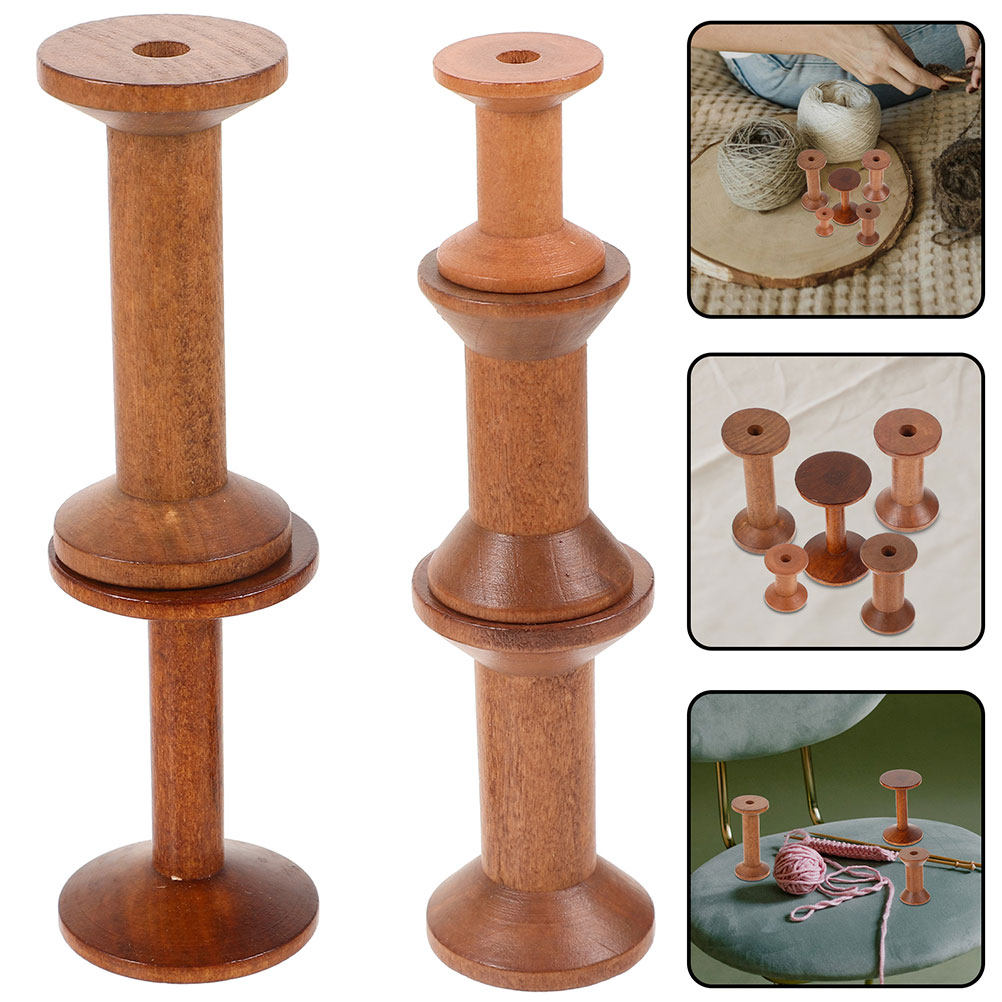 7 Bobinas de Madera Vintage pa - Thread Bobbins Empty reseña y precio
