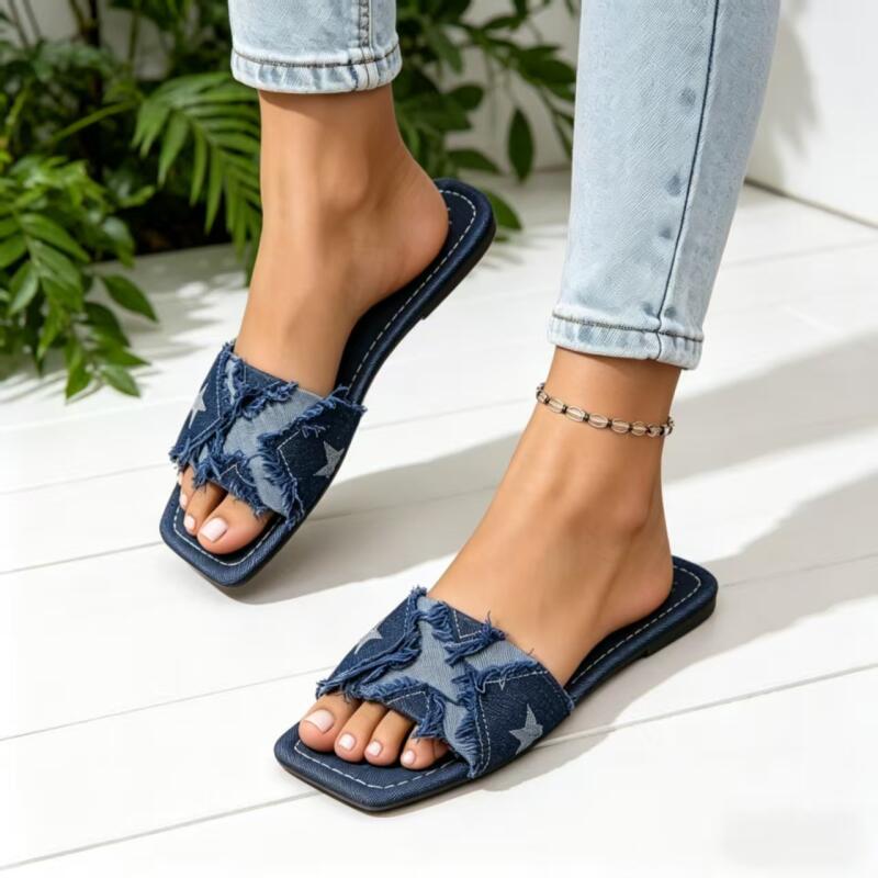 Sandalias Planas de Mezclilla  - Sewing Expert reseña y precio