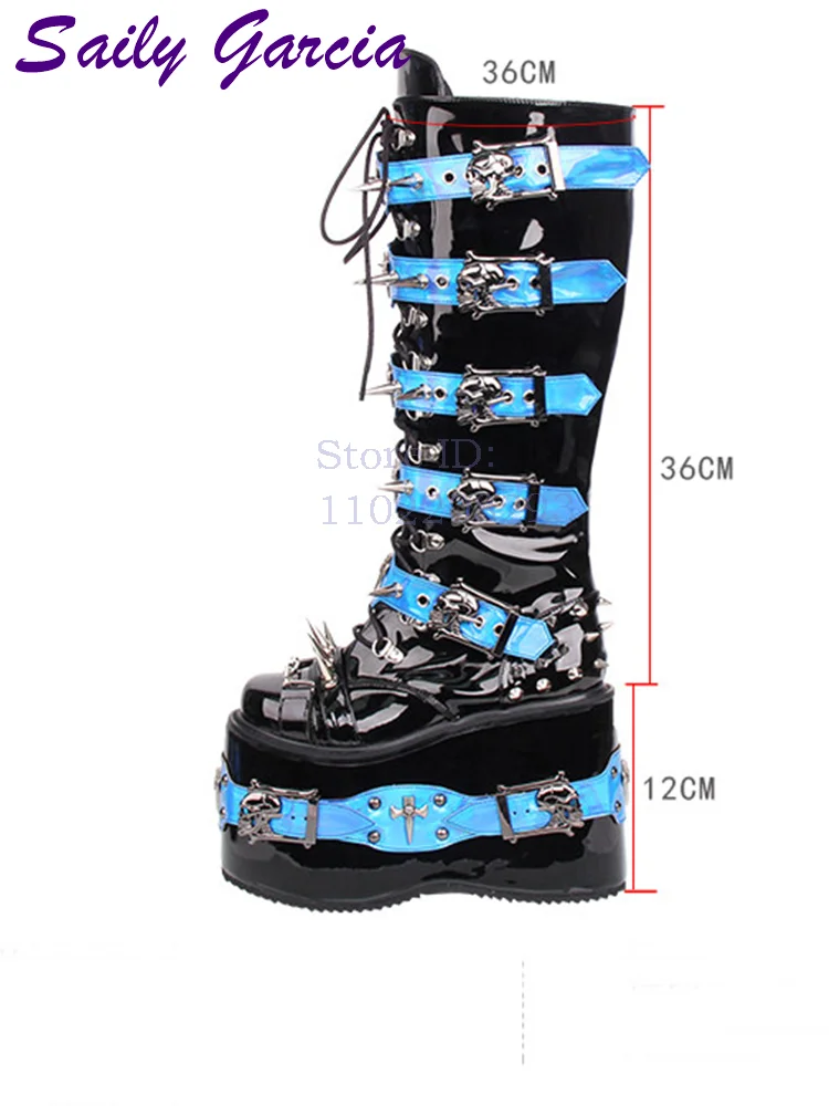 Botas altas de plataforma con  - Sewing Zipper reseña y precio