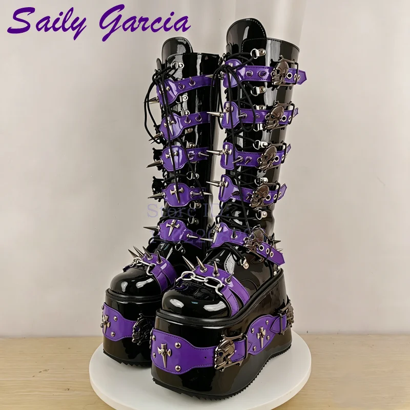 Botas altas de plataforma con  - Sewing Zipper reseña y precio