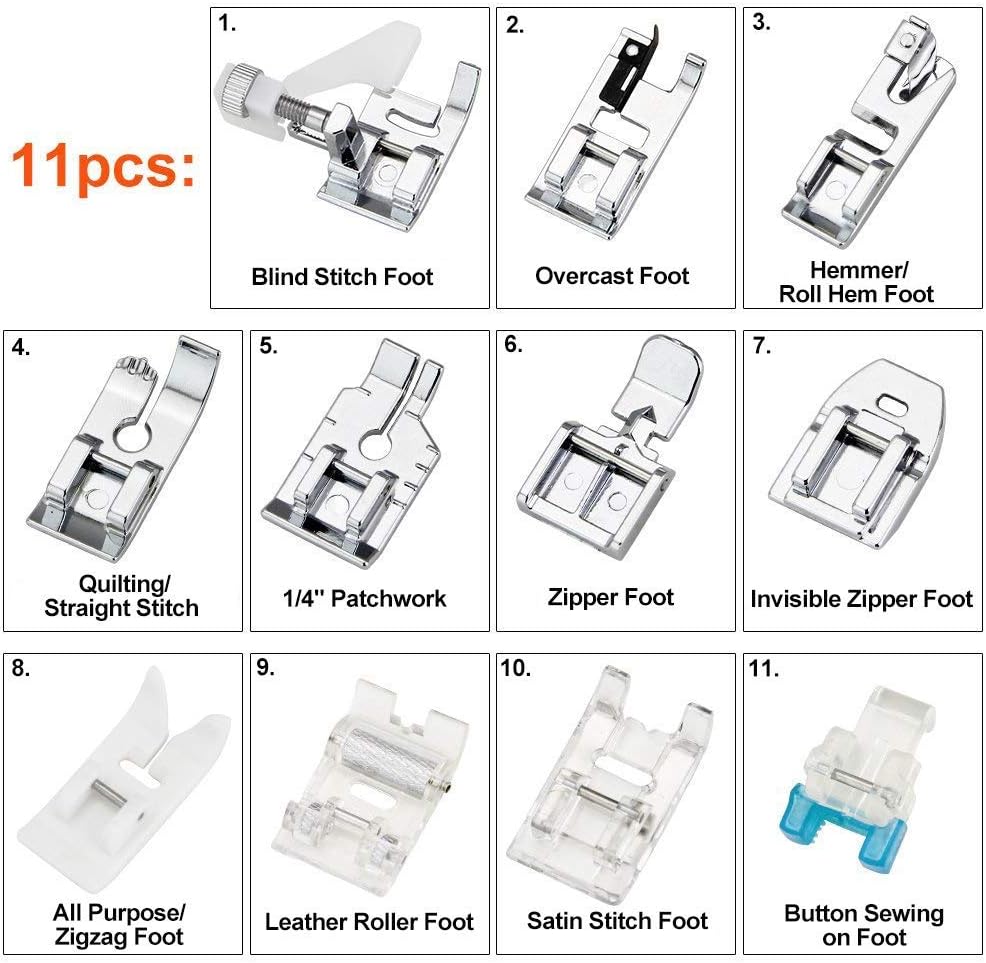 Juego de 11 prensatelas - Kit  - Sewing Expert reseña y precio