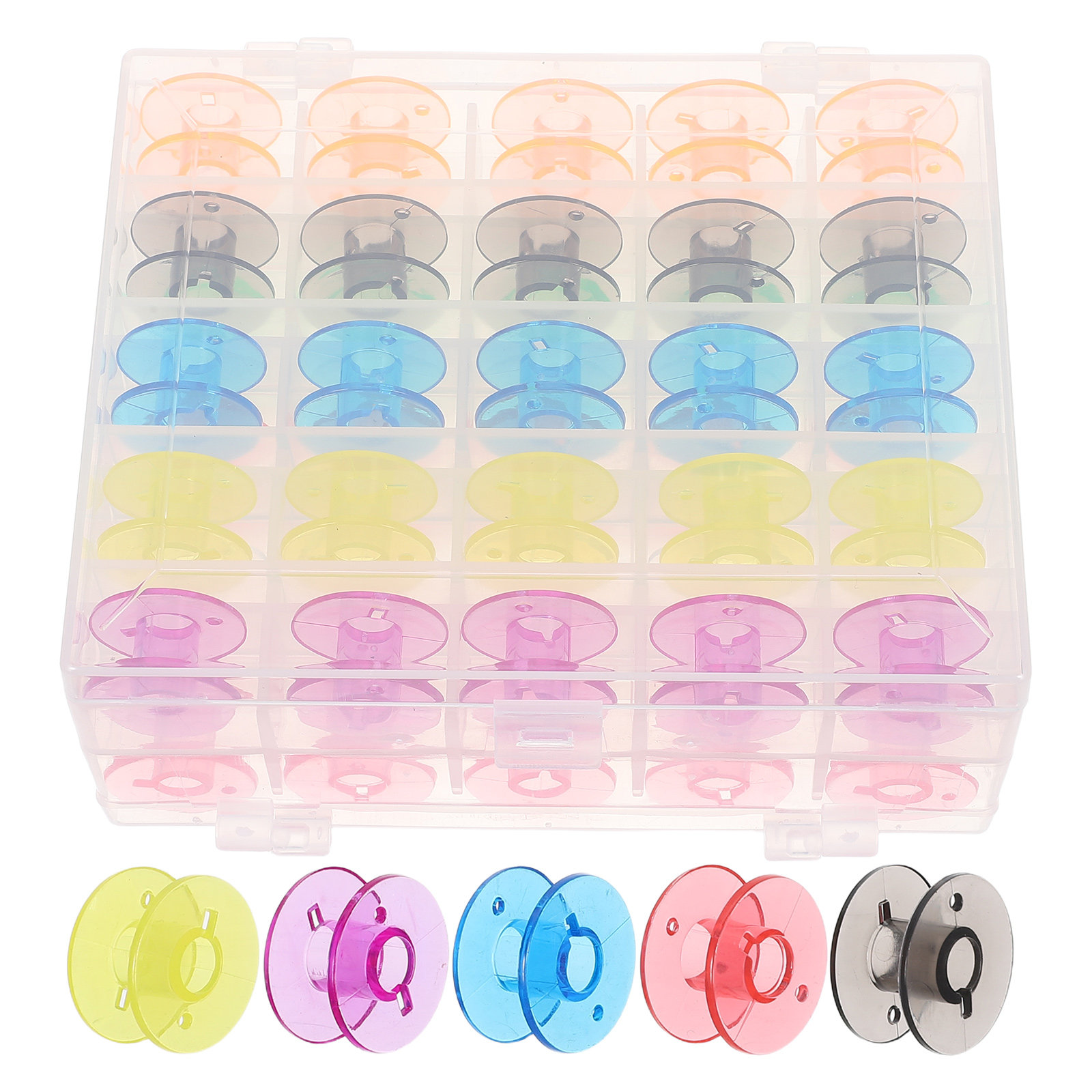 50 Bobinas de Plástico Transpa - Thread Bobbins Empty reseña y precio