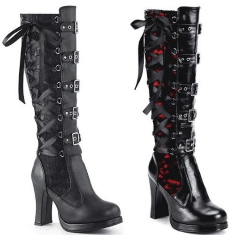 Botas Altas de Estilo Punk Gót - Sewing Cloth reseña y precio