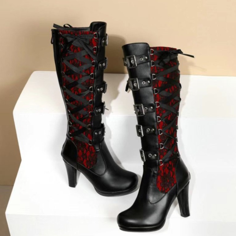 Botas Altas de Estilo Punk Gót - Sewing Cloth reseña y precio