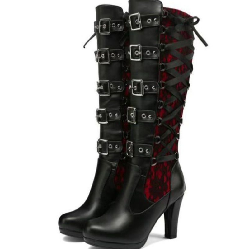 Botas Altas de Estilo Punk Gót - Sewing Cloth reseña y precio
